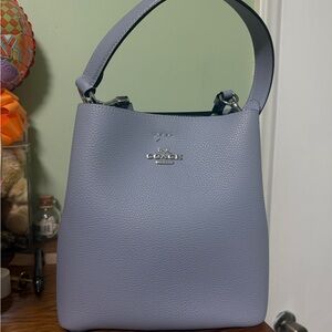 Coach Sky Blue Leather Hobo Bag